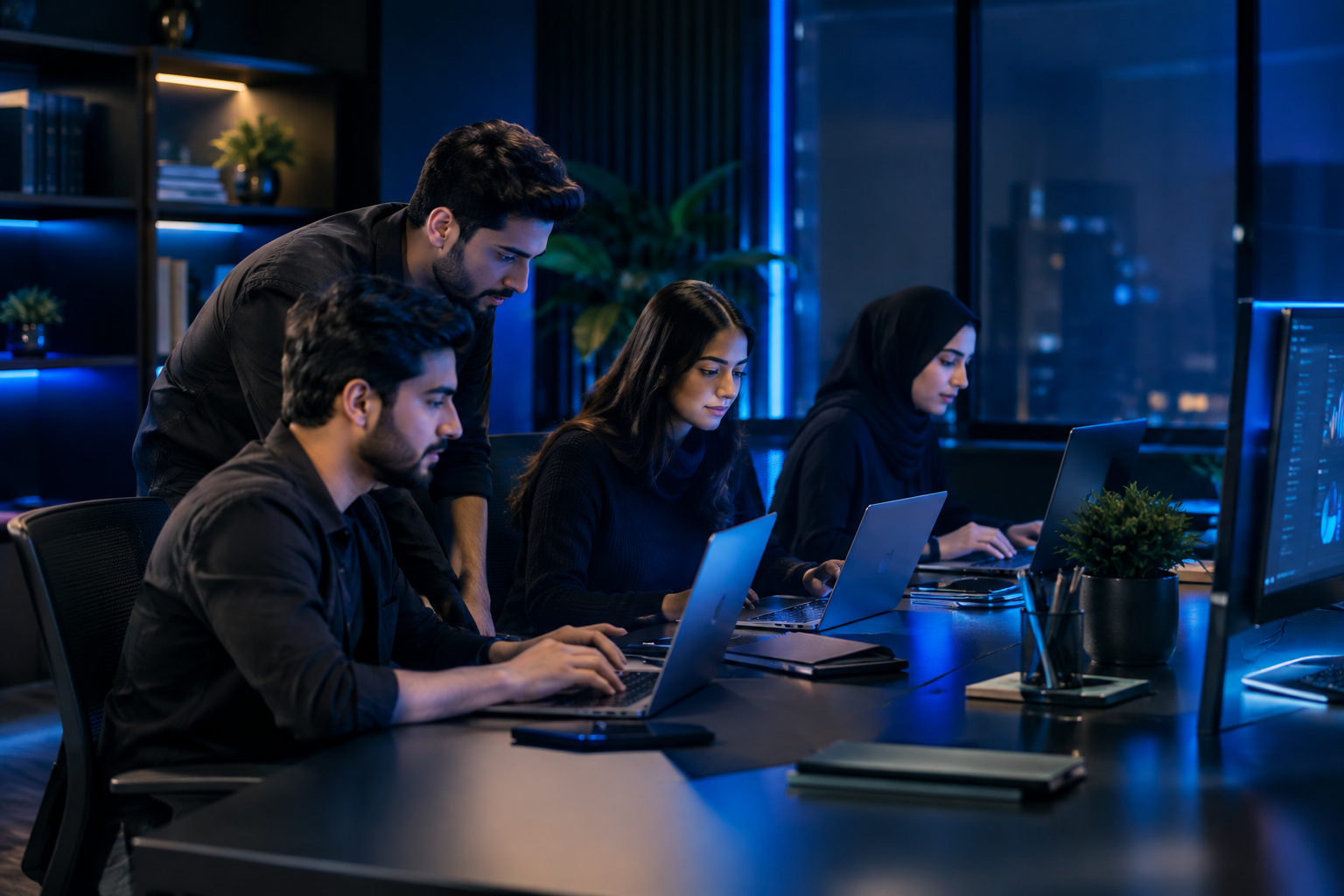 Blue-Hour Creative Team Workspace