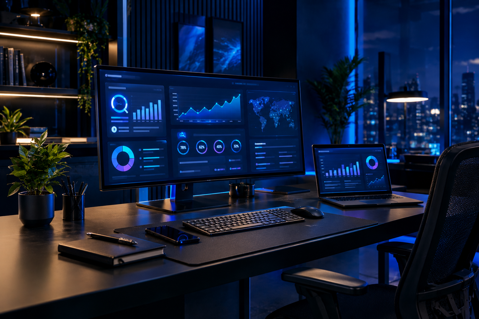 Midnight Blue Analytics Workspace